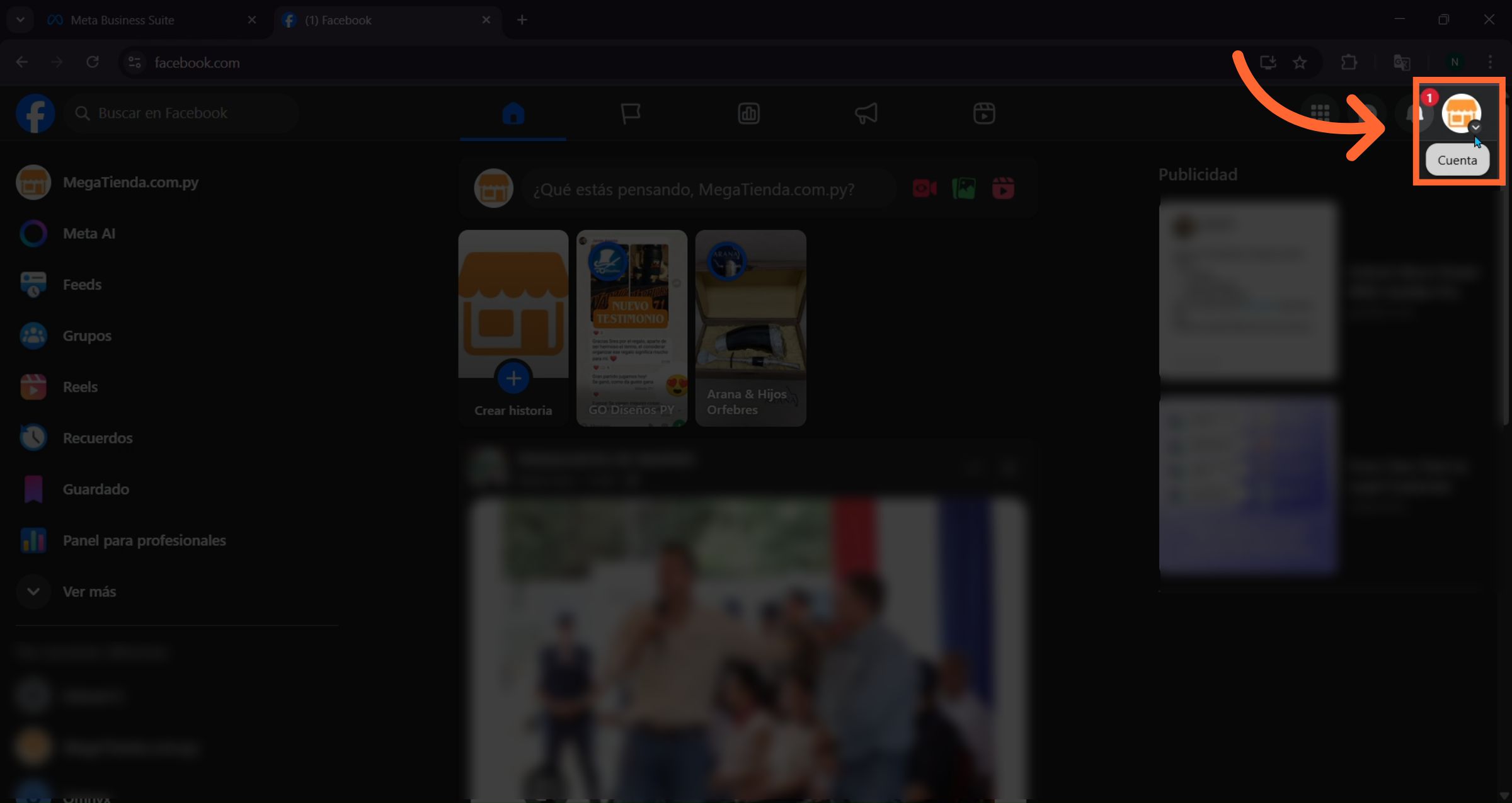 Interactuar como página